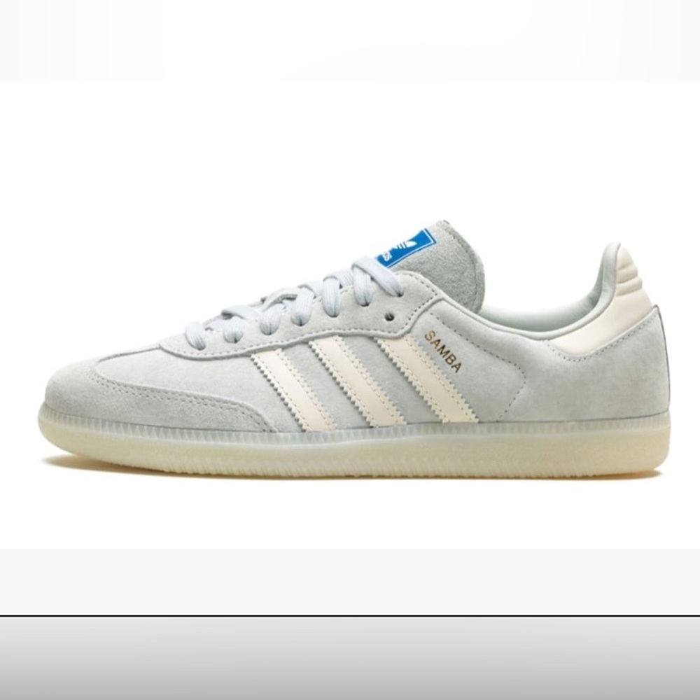Adidas Sambas - Light Blue/Silver (New with tags) - Picture 1 of 4
